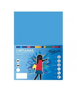 Fabrisa Pack de 50 Cartulinas 180 g/m² - Tamaño A4 - Color Azul Turquesa