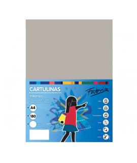 Fabrisa Pack de 50 Cartulinas 180 g/m² - Tamaño A4 - Color Gris