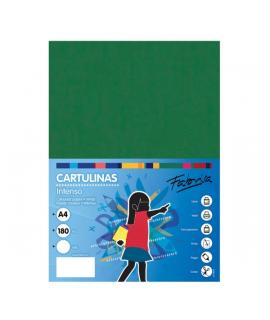 Fabrisa Pack de 50 Cartulinas 180 g/m² - Tamaño A4 - Color Verde Oscuro