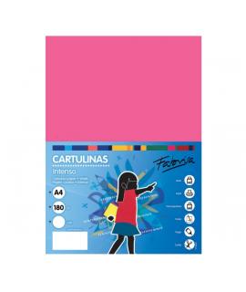 Fabrisa Pack de 50 Cartulinas 180 g/m² - Tamaño A4 - Color Fucsia