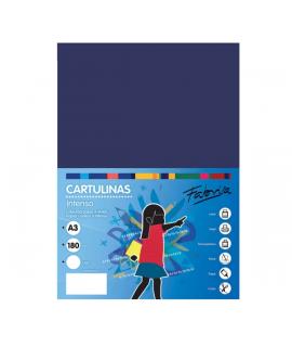 Fabrisa Pack de 25 Cartulinas 180 g/m² - Tamaño A3 - Color Azul Oscuro