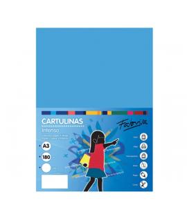 Fabrisa Pack de 25 Cartulinas 180 g/m² - Tamaño A3 - Color Azul Turquesa