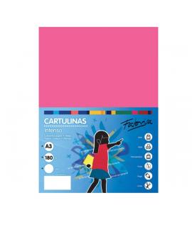 Fabrisa Pack de 25 Cartulinas 180 g/m² - Tamaño A3 - Color Fucsia