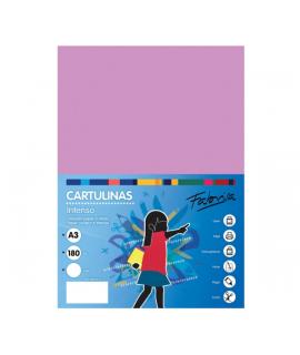 Fabrisa Pack de 25 Cartulinas 180 g/m² - Tamaño A3 - Color Lila