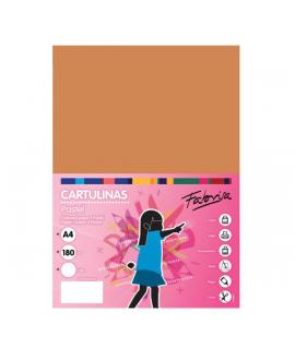 Fabrisa Pack de 50 Cartulinas 180 g/m² - Tamaño A4 - Color Marron Claro