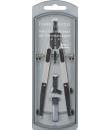 Faber-Castell Compas de Ajuste Rapido 3.5mm - Articulaciones en ambos Brazos - Para Circunferencias de hasta Ø 390mm - Accesorio