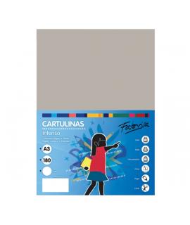 Fabrisa Pack de 25 Cartulinas 180 g/m² - Tamaño A3 - Color Gris