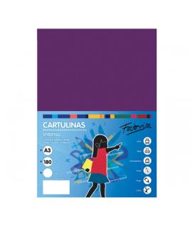 Fabrisa Pack de 25 Cartulinas 180 g/m² - Tamaño A3 - Color Morado