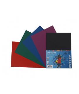 Fabrisa Pack de 50 Cartulinas 180 g/m² - Tamaño A4 - Colores Oscuros Surtidos