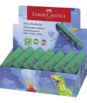 Faber-Castell Dinosaurio Goma de Borrar sin PVC - Forma Triangular Ergonomica - Sin Residuos - Borrado Limpio y Facil