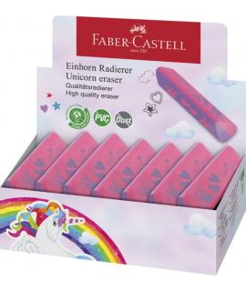 Faber-Castell Unicornio Goma de Borrar sin PVC - Forma Triangular Ergonomica - Sin Residuos - Borrado Limpio y Facil