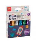 Apli Kids Pack de 6 Temperas en Tubo con Pincel 13ml - Practico y Sin Limpieza - Fomenta Creatividad y Colaboracion - Colores Su