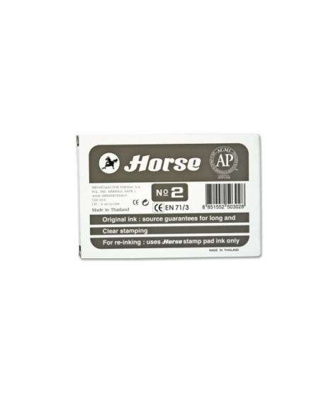 Horse Tampon Metalico Nº2 - Facil de Recargar - Resistente y Duradero - Color Negro