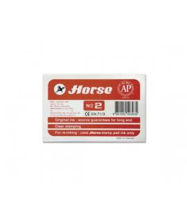 Horse Tampon Metalico Nº2 - Facil de Recargar - Resistente y Duradero - Color Rojo