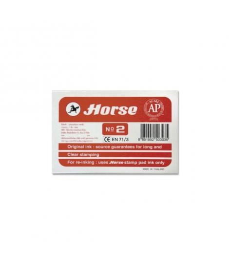 Horse Tampon Metalico Nº2 - Facil de Recargar - Resistente y Duradero - Color Rojo