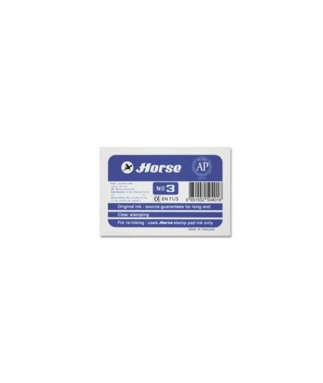 Horse Tampon Metalico Nº3 - Facil de Recargar - Resistente y Duradero - Color Azul
