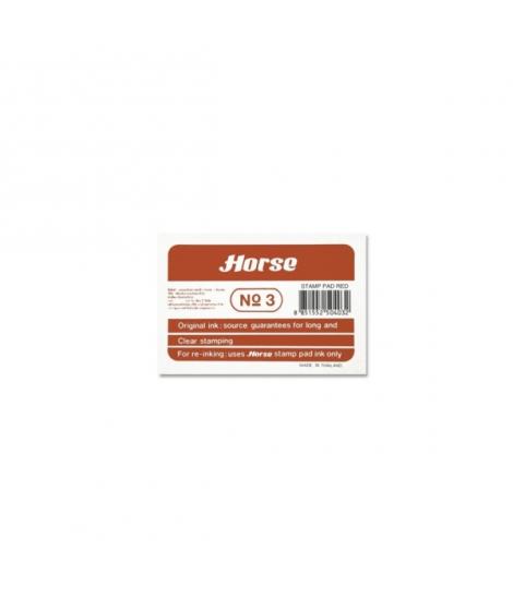 Horse Tampon Metalico Nº3 - Facil de Recargar - Resistente y Duradero - Color Rojo