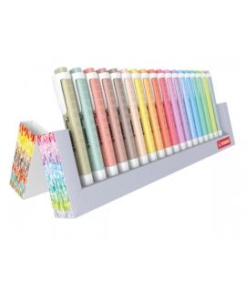 Stabilo Swing Cool Set de Mesa de 18 Marcadores Fluorescentes - Cuerpo Plano - Punta Biselada - Trazo entre 1 y 4mm - Tinta con 