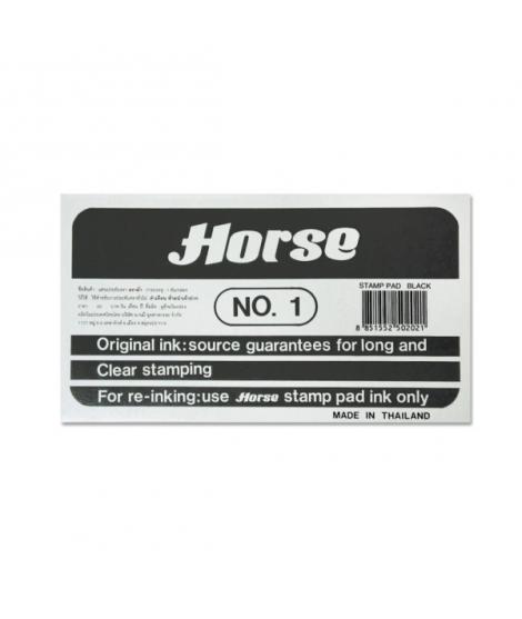 Horse Tampon Metalico Nº1 - Facil de Recargar - Resistente y Duradero - Color Negro