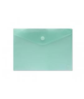 Sobre Portadocumentos A4 - Cierre de Velcro - Fabricado en Polipropileno - Medidas 325x230mm - Verde Transparente
