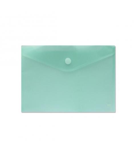 Sobre Portadocumentos A4 - Cierre de Velcro - Fabricado en Polipropileno - Medidas 325x230mm - Verde Transparente