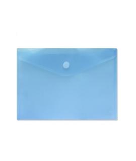 Sobre Portadocumentos A4 - Cierre de Velcro - Fabricado en Polipropileno - Medidas 325x230mm - Azul Transparente