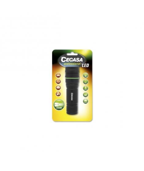 Cegasa Profesional Linterna LED 400lm - Medidas 12 x 4cm - Fabricada en Aluminio - Funciona con 4 Pilas AAA (No Incluidas)