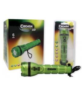Cegasa Profesional Linterna de 3 LED - Resistente a Golpes y Agua IP44 - Funciona con 2 Pilas AA LR6 (No Incluidas)