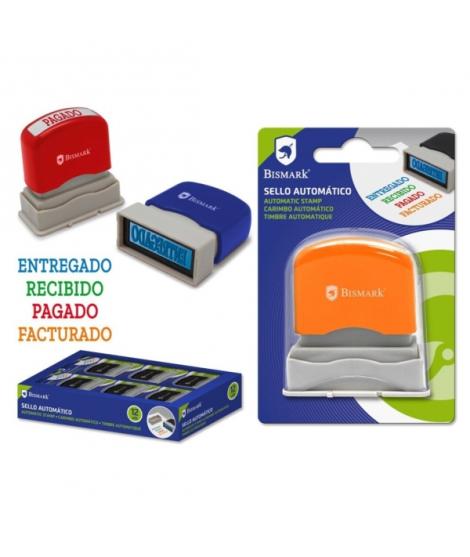 Bismark Sello Automatico - Modelos: Entregado, Recibido, Cobrado y Facturado - Diferentes Colores para Diferenciarlos