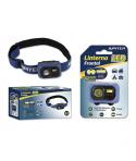 Jupiter Linterna Frontal LED 200lm + COB 50lm - Resistencia IP65 - Goma Ajustable para Cabeza - Funciona con 3 Pilas AAA (No Inc