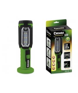 Cegasa Profesional Linterna LED - 3 Paneles LED y Frontal - 3 Modos de Iluminacion - Funciona con 3 Pilas AAA (No Incluidas) - C
