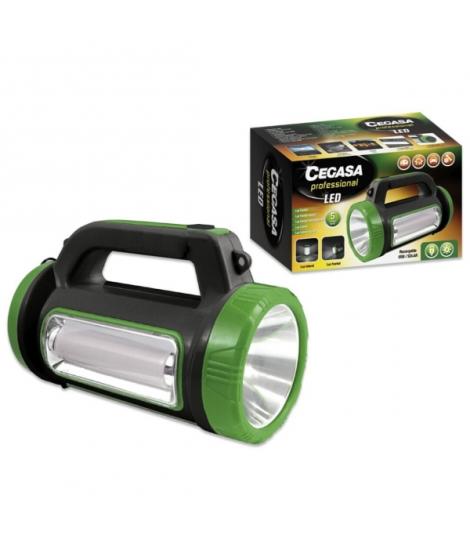 Cegasa Profesional Linterna Multifuncion LED - 5 Modos de Iluminacion - Bateria de 1800mAh - Alimentacion Solar y por USB - Colo