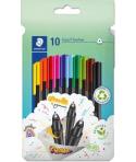 Staedtler Triplus Fineliner 334 Pack de 10 Rotuladores de Punta Fina en Envase de Carton - Trazo de 0.3mm Aprox - Diseño Ergonom