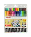 Edding 1200 Pack de 30 Rotuladores - Punta Redonda - Tinta con Base de Agua - Colores Clasicos, Neon y Pastel Surtidos