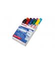 Edding 500 Pack de 10 Rotuladores Permanentes - Punta Biselada - Trazo entre 2 y 7mm - Recargable - Secado Instantaneo - Colores