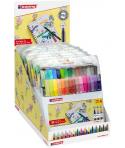 Edding 1200 Expositor con 10 Packs de 30 Rotuladores - Punta Redonda - Tinta con Base de Agua - Colores Clasicos, Neon y Pastel 