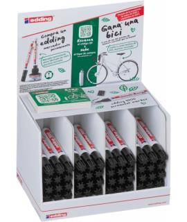 Edding 3000 Expositor con 48 Rotuladores Permanentes - Punta Redonda de 1.5mm - Trazo entre 1.5 y 3mm - Recargable - Secado Rapi