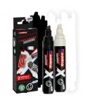 Edding X 6900 Pack de 2 Rotuladores Multisuperficie Permanentes de Tinta Opaca - Punta Biselada con Trazo 2-10mm - Color Blanco 