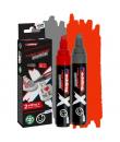 Edding X 6900 Pack de 2 Rotuladores Multisuperficie Permanentes de Tinta Opaca - Punta Biselada con Trazo 2-10mm - Color Gris y 