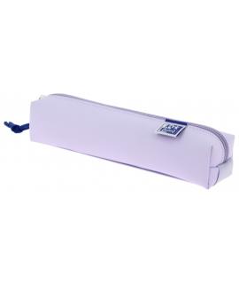 Oxford Live & Go Estuche Cuadrado Pequeño - Material Acolchado - Goma Elastica para unirlo al Cuaderno - Color Malva