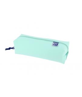 Oxford Live & Go Estuche Cuadrado Grande - Material Acolchado - Goma Elastica para unirlo al Cuaderno - Color Azul