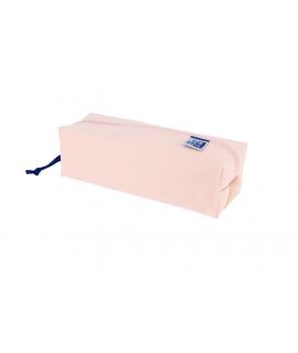 Oxford Live & Go Estuche Cuadrado Grande - Material Acolchado - Goma Elastica para unirlo al Cuaderno - Color Rosa