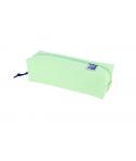 Oxford Live & Go Estuche Cuadrado Grande - Material Acolchado - Goma Elastica para unirlo al Cuaderno - Color Verde