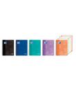 Oxford Europeanbook 4 Cuaderno A5+ Cuadriculado 5x5mm 120 Hojas 90gr - Tapa Superresistente - 4 Bandas de Color - Colores Vivos 