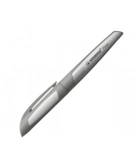 Stabilo Flow Monochrome Pluma Estilografica Recargable - Punta M de Alta Calidad - Agarre Ergonomico - Incluye Cartucho Azul Rea