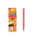 Bic Kids Tatuajes Pack de 5 Rotuladores + 10 Plantillas para Tatuajes Temporales - Tinta Dermatologicamente Testada y Sin Perfum