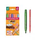 Bic Kids Tatuajes Temporales Pack de 3 Sellos + 3 Rotuladores + 10 Plantillas - Tinta Dermatologicamente Testada y Sin Perfume -