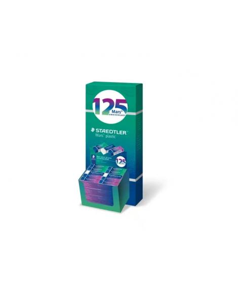 Staedtler Mars Plastic 125 Aniversario Goma de Borrar - Borrado de Alta Calidad - Minimos Residuos - Color Blanco