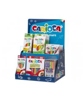 Carioca Expositor Lapices de Colores Incluye 12 Tita Box 12uds, 12 Tita Triangular Box 24uds, 4 Maxi Wax Crayons 24uds, 12 Paste