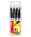 Stabilo Navigator Pack de 4 Marcadores Fluorescentes - Zona de Agarre - Diseño Delgado - Practico Clip para Llevar - Trazo entre